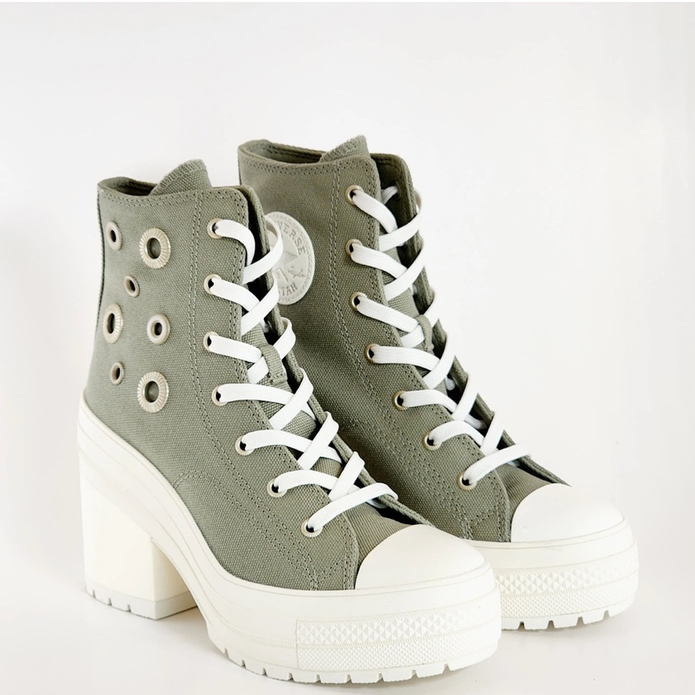 Converse Chuck 70 De Luxe Heel Hi High Top Metal Rings Light Field Surplus - Picture 8 of 8